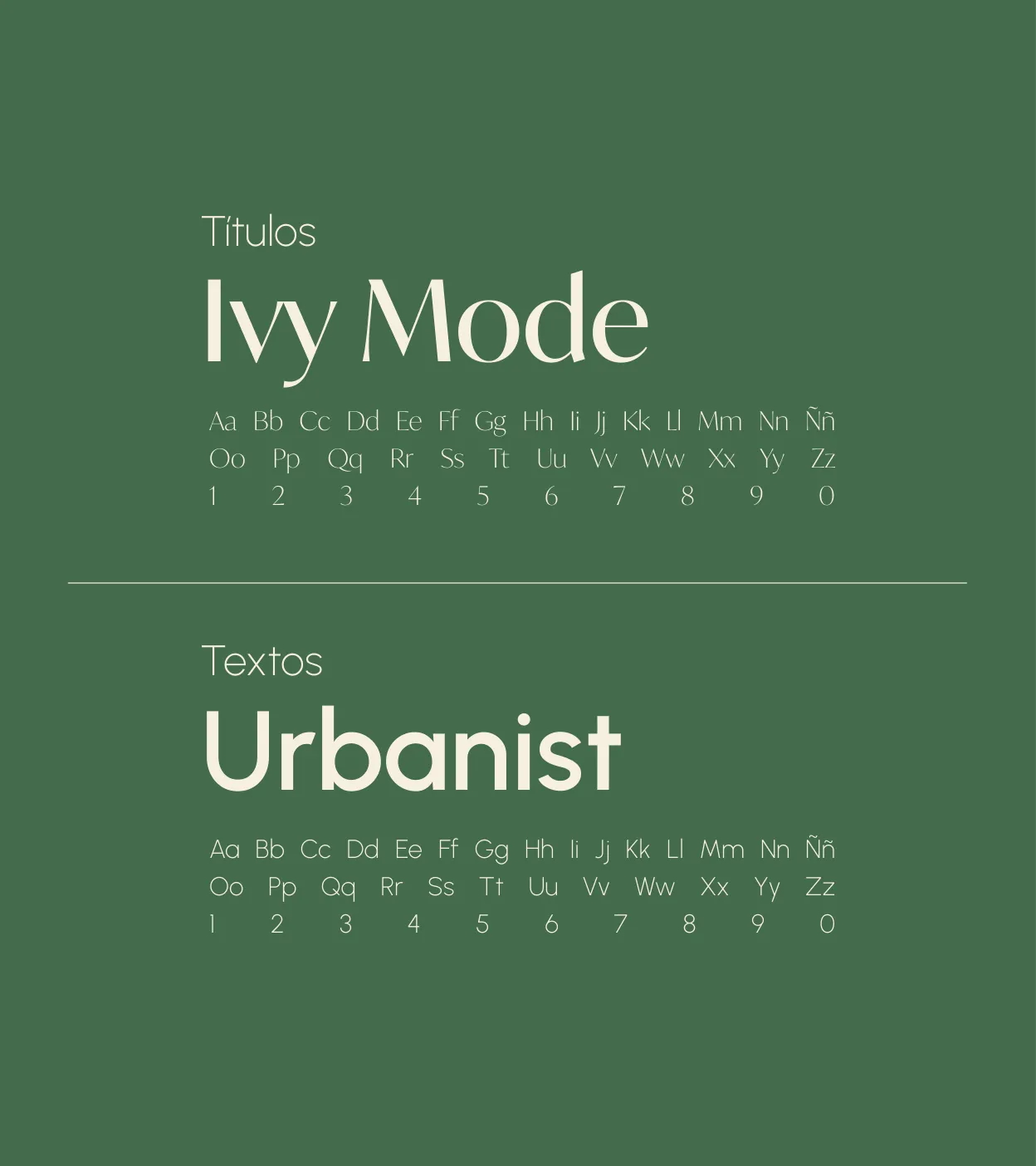 Tipografías Ivy Mode y Urbanist