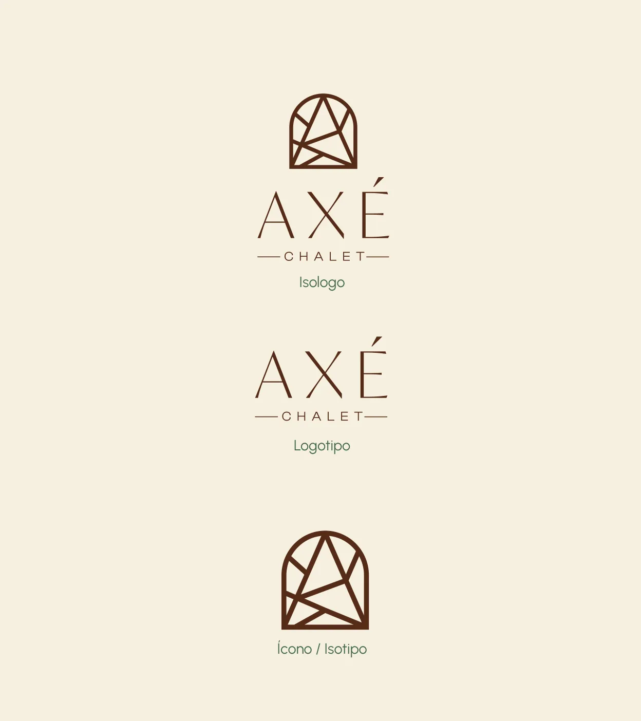 Isologo, logotipo e isotipo de Axé Chalet